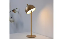 AKKU-Tischleuchte Bellis, goldfarbig