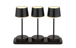 Akku-Tischleuchte Dawson, schwarz, 3er Set