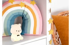 Akku-Tischleuchte Teddy, weiß, inkl. RGB-Farbwechsler