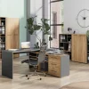 Aktenregal Podium, Eiche Navarra Nachbildung/graphit matt, 120 cm