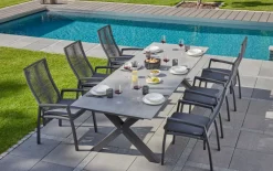 Ausziehtisch Vancouver, anthrazit/Beton-Nachbildung