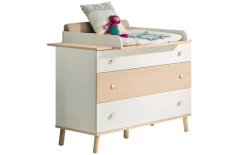 Babyzimmer Ylvie, kreideweiß/Birke