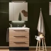 Badeinrichtung Kera Plan, Cuneo Eiche braun Nachbildung, Cosmos grey matt