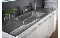 Bad-Einrichtung Leo Living 116, Glas-Optiwhite/schneeweiß glanz