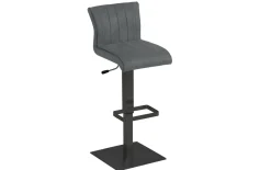 Barhocker Moka, Mikrofaser dunkelgrau, inkl. Höhenverstellung