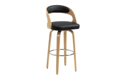 Barstuhl Eiche furniert/schwarz