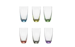 Becher Viva Colori aus Glas im 6er-Set aus Glas in bunt, 350 ml