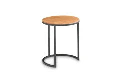 Beistelltisch Nico 2, Holzplatte, astige Eiche, Durchmesser 39 cm