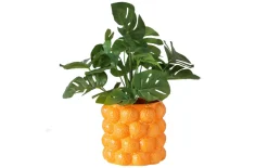 Übertopf Orange, orange/grün, 15 cm