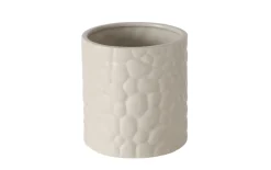 Übertopf Steingut, braun, 13,5 cm