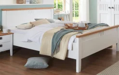 Bett Basella in weiß, Absetzung Wildeiche