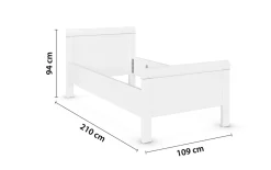 Bett Cherie, weiß, 100 x 200 cm