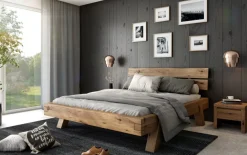 Bett Heinrich, Eiche-Nachbildung, 140 x 200 cm