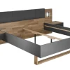 Bett Rivoli 494 in Montana Oak, graphit, 180 x 200 cm