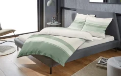 Bettwäsche bugatti Satin, grün/offwhite, 135 x 200 cm