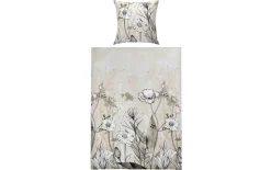 Bettwäsche Elena Satin, beige, 135 x 200 cm