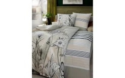 Bettwäsche Elvira Satin, beige, 135 x 200 cm