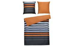 Bettwäsche Maja, orange/schwarz, 135 x 200 cm