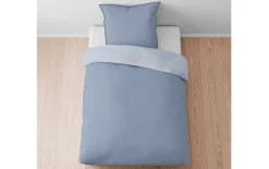 Bettwäsche Mako-Satin, blau, 135 x 200 cm