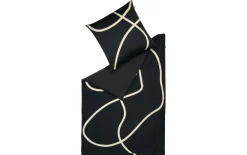 Bettwäsche-Set Artsy, schwarz/greige, 135 x 200 cm
