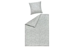Bettwäsche Wanda Satin, silber, 135 x 200 cm