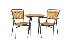 Bistrotisch Cleveland, Teakholz/schwarz