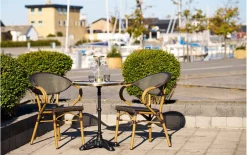 Bistrotisch, Marmor-Nachbildung/schwarz