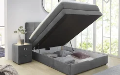 Boxspringbett Amy, grau, 140 x 200 cm