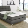 Boxspringbett Bea, grau, 140 x 200 cm, inkl. Topper