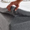 Boxspringbett BX2360 Kenora, grau, 180 x 200 cm, inkl. integriertem Topper