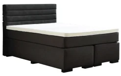 Boxspringbett BX1750 Kokomo, anthrazit, 140 x 200 cm, mit höhenverstellbarem Kopfteil