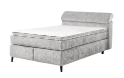Boxspringbett Diva 140, hellgrau, 140 x 200 cm, inkl. Kaltschaumtopper