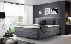 Boxspringbett Dunlopillo Superior, grau, 180 x 200 cm