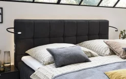 Boxspringbett Felina Fly, dunkelgrau, 180 x 200 cm