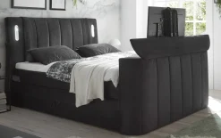 Boxspringbett Houston 6, schwarz, 180 x 200 cm, inkl. TV-Lift