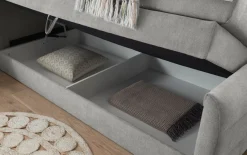 Boxspringbett Kuba 1, schlamm, 100 x 200 cm, inkl. Topper und Bettkasten