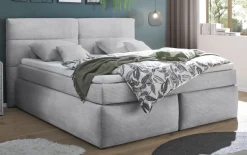 Boxspringbett Omaha, grau, H2/H3-4,200 x 220 cm