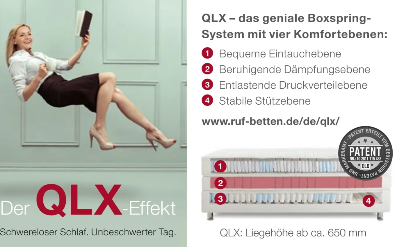 Boxspringbett Silva, Leatherlook, anthrazit, 180 x 200 cm, Härtegrad 2 und 3