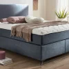 Boxspringbett Somo, Fluff Blue Horizont, 140 x 200 cm, Härtegrad 3