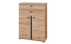 Büroschrank Sonos, Alteiche massiv/Artisan Eiche-Nachbildung, inkl. Softclose Funktion