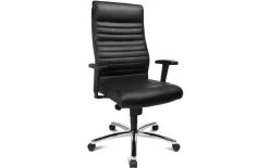 Bürostuhl Profi Chief 100, Leder mit Kunstleder, schwarz