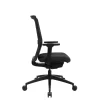 Bürostuhl Sitness Airwork, Textilbezug schwarz, Kunststofffußkreuz schwarz