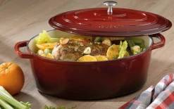 Bräter Calido in rot/oval, 6,5 l