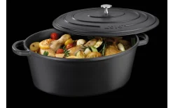 Bräter Calido, schwarz, oval, 9,5 l