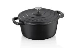 Bräter Calido, schwarz, rund, 3,8 l
