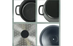 Bräter Calido, schwarz, rund, 3,8 l