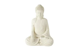 Buddha Figur Canoso, weiß, 30 cm