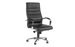 Chefsessel TD Luxe 10, schwarz/chromfarbig