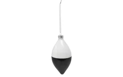 Christbaumkugel, schwarz/weiß, 6,3 cm