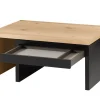 Couchtisch Amera, Asteiche, schwarz lackiert